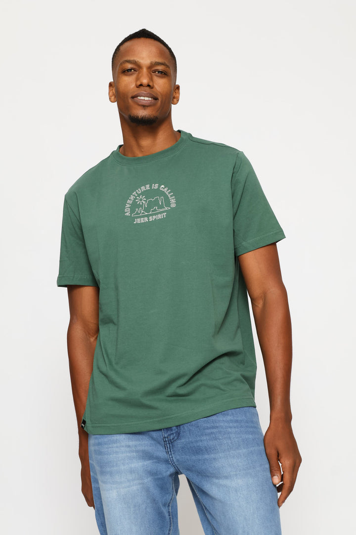 Fashion Graphic Nature Tee - Green
