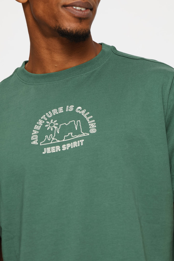 Fashion Graphic Nature Tee - Green