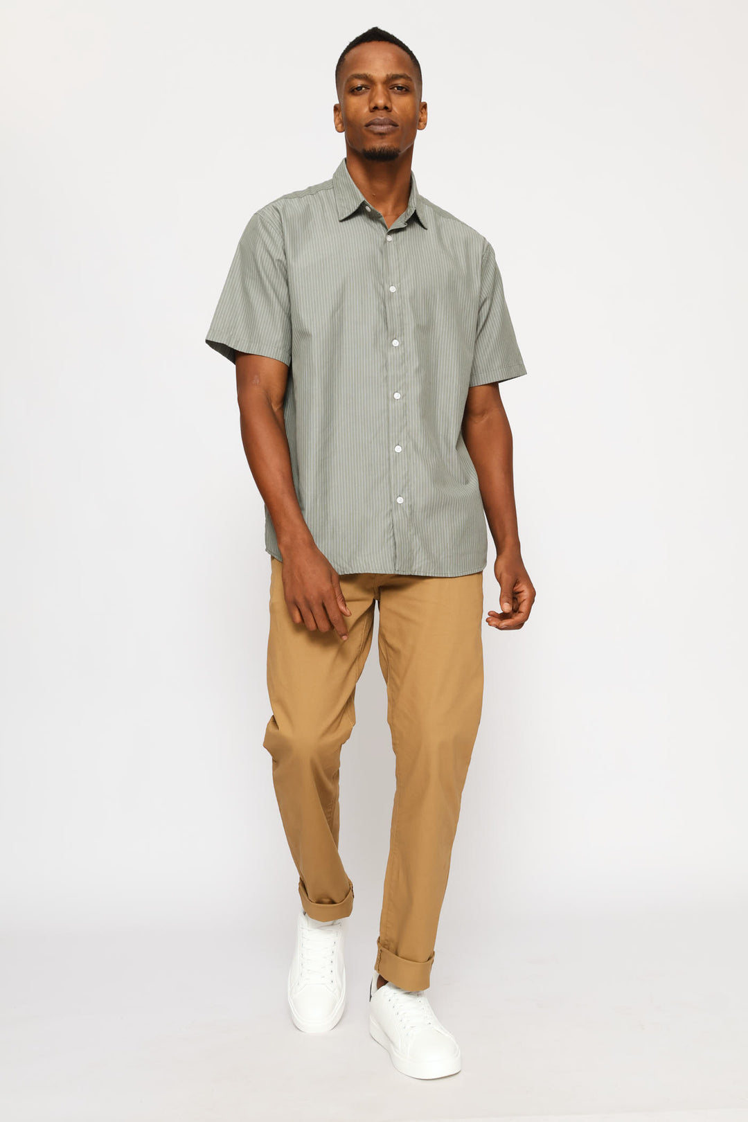 Regular Stripe Shirt - Fatigue