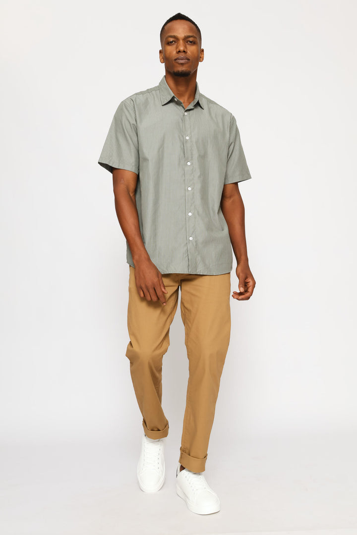 Regular Stripe Shirt - Fatigue