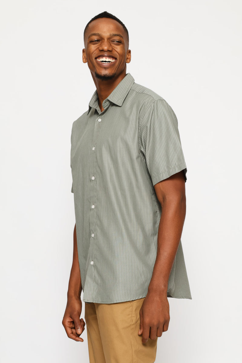 Regular Stripe Shirt - Fatigue