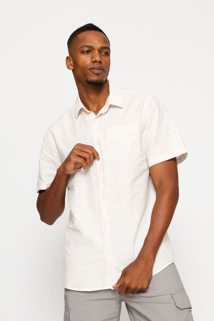 Slub Regular Shirt - Stone