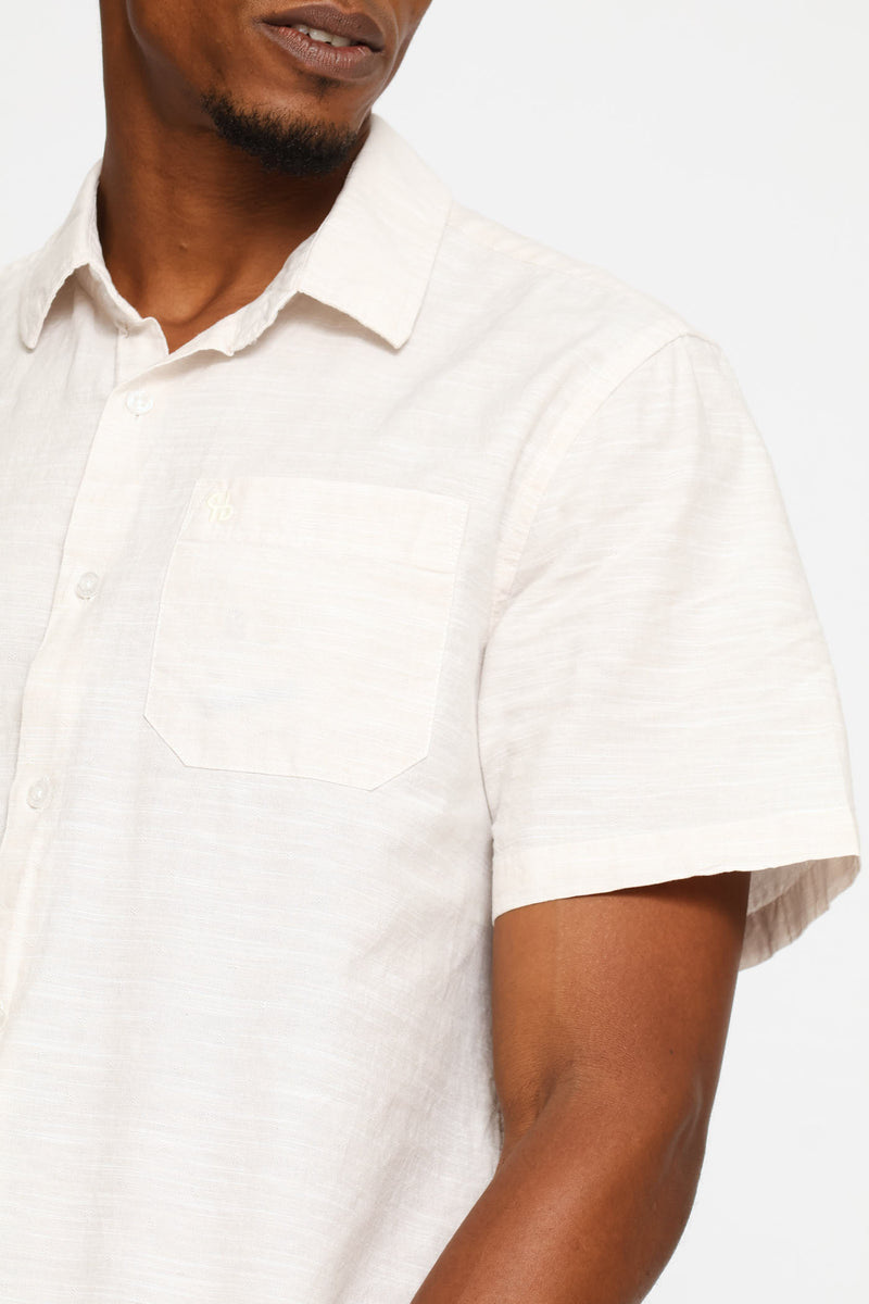 Slub Regular Shirt - Stone