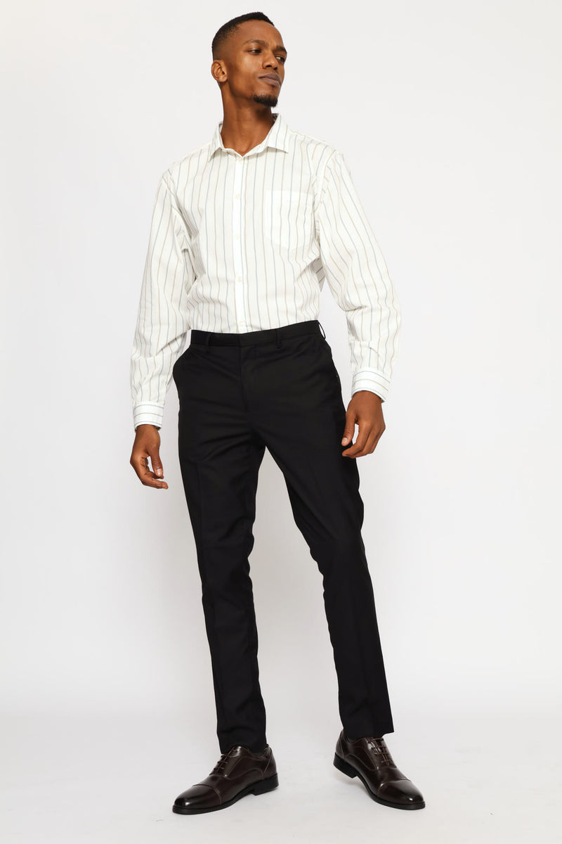 Regular Two-Tone Stripe Print Shirt - Multi