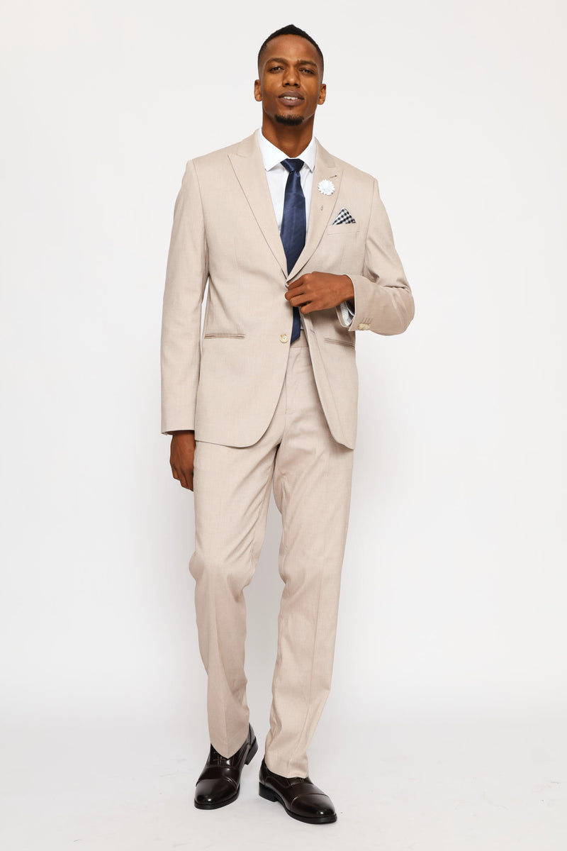 Signature Twill Suit Trouser - Natural