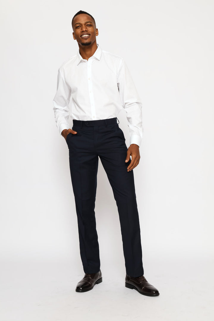 Slim Easy Care Long Shirt - White