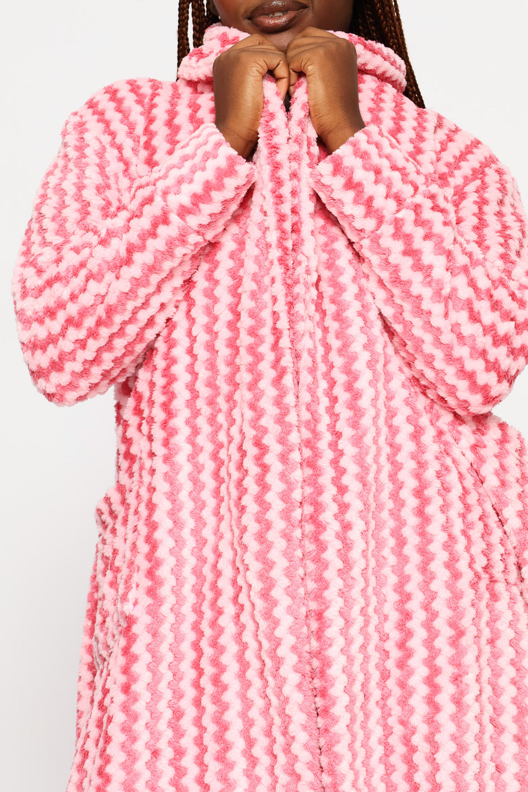 Chevron Stripe Gown - Pink