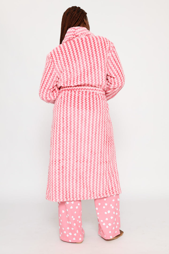 Chevron Stripe Gown - Pink
