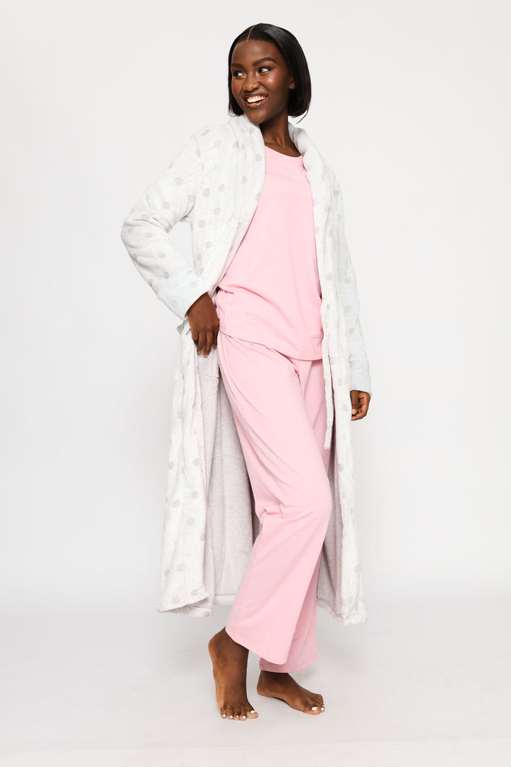 Embossed Spot Gown - Grey