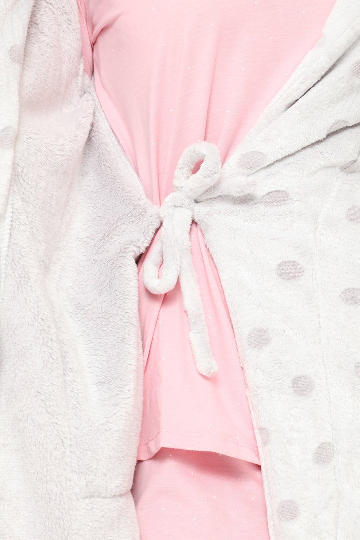 Embossed Spot Gown - Grey