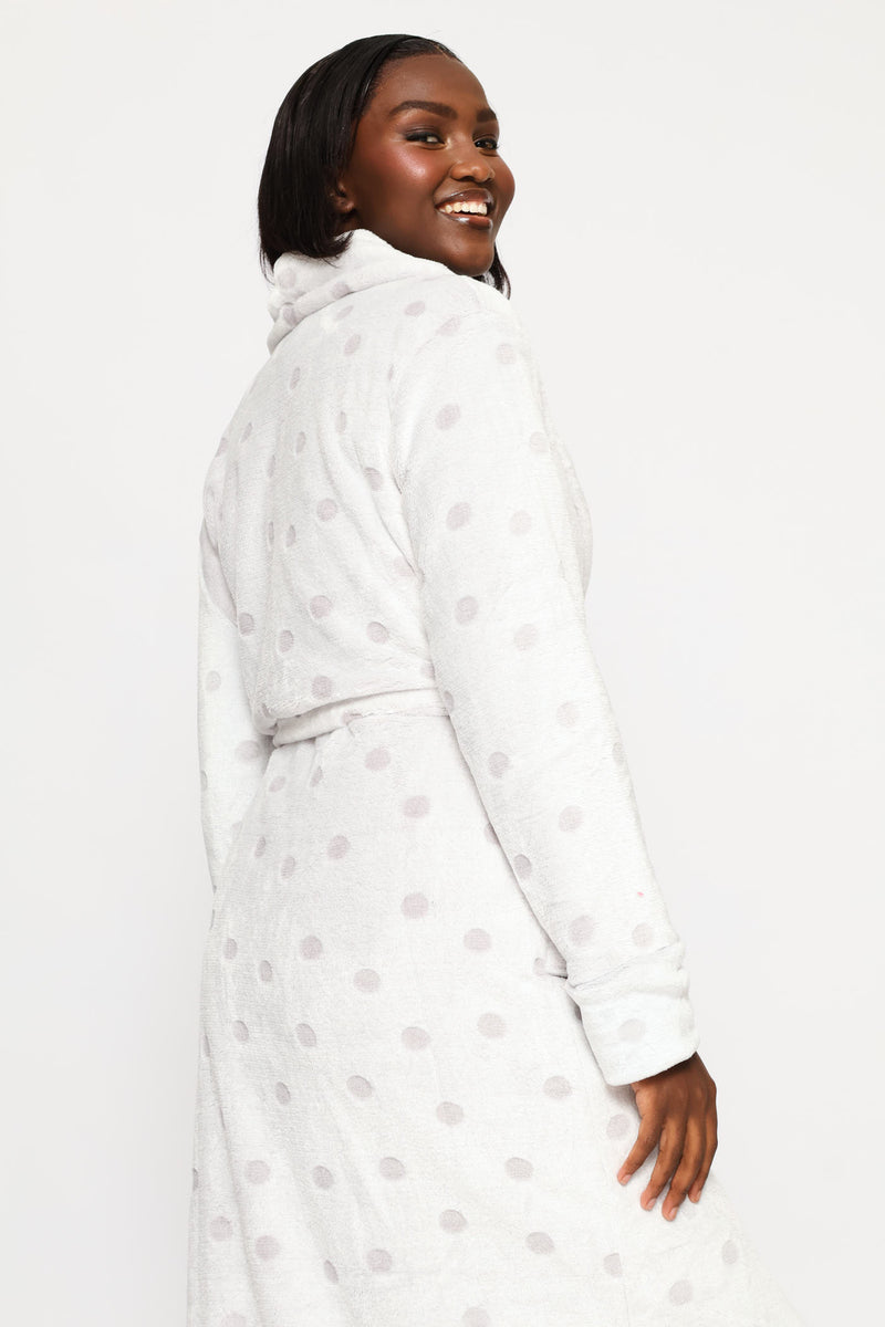 Embossed Spot Gown - Grey