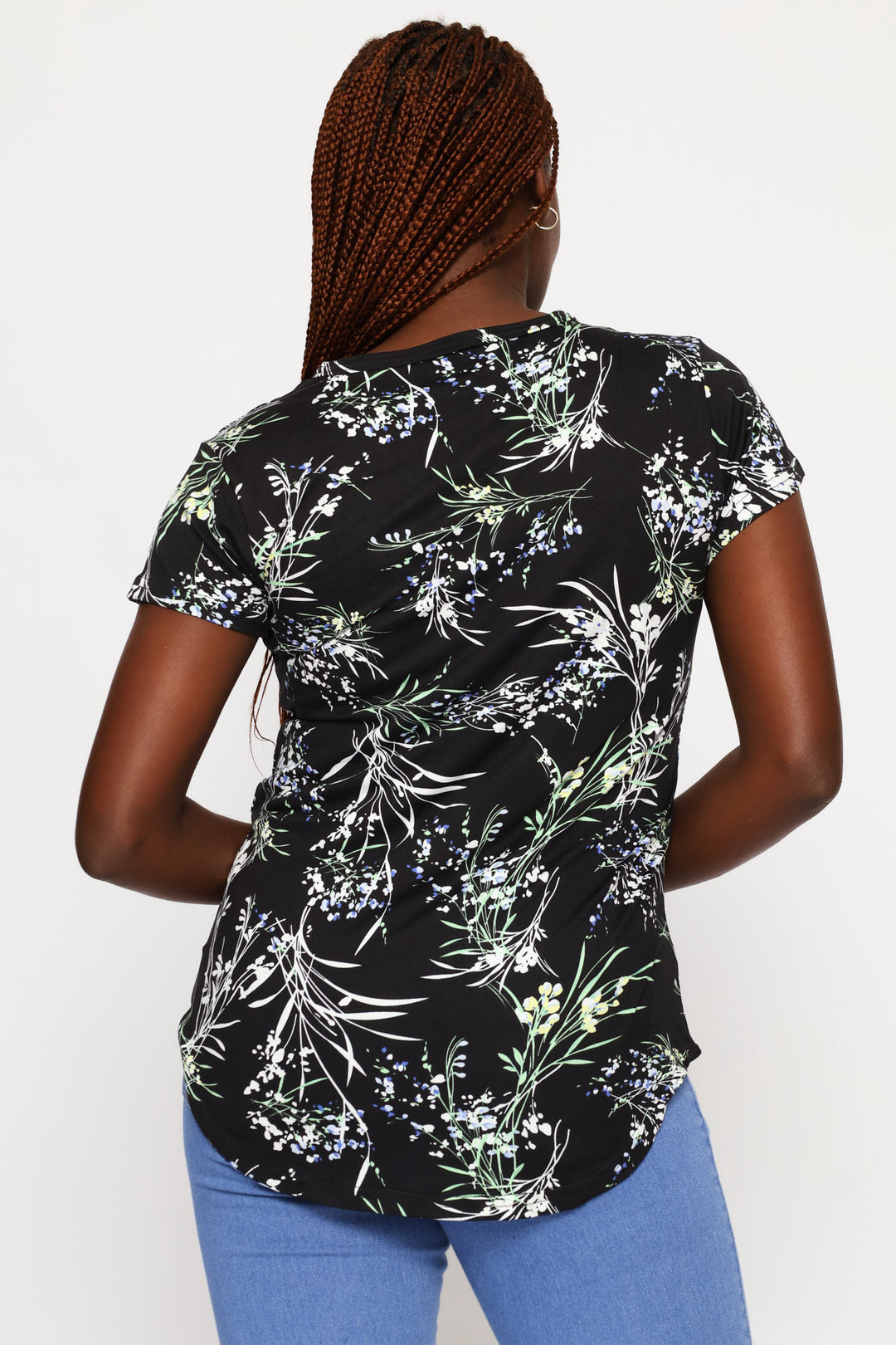 Short Sleeve Printed Pocket Tee - Black