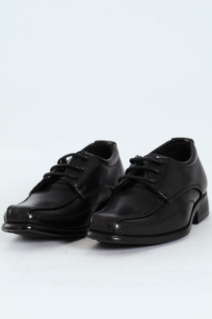 Pre-Boys Formal Lace Up Smart Shoe - Black