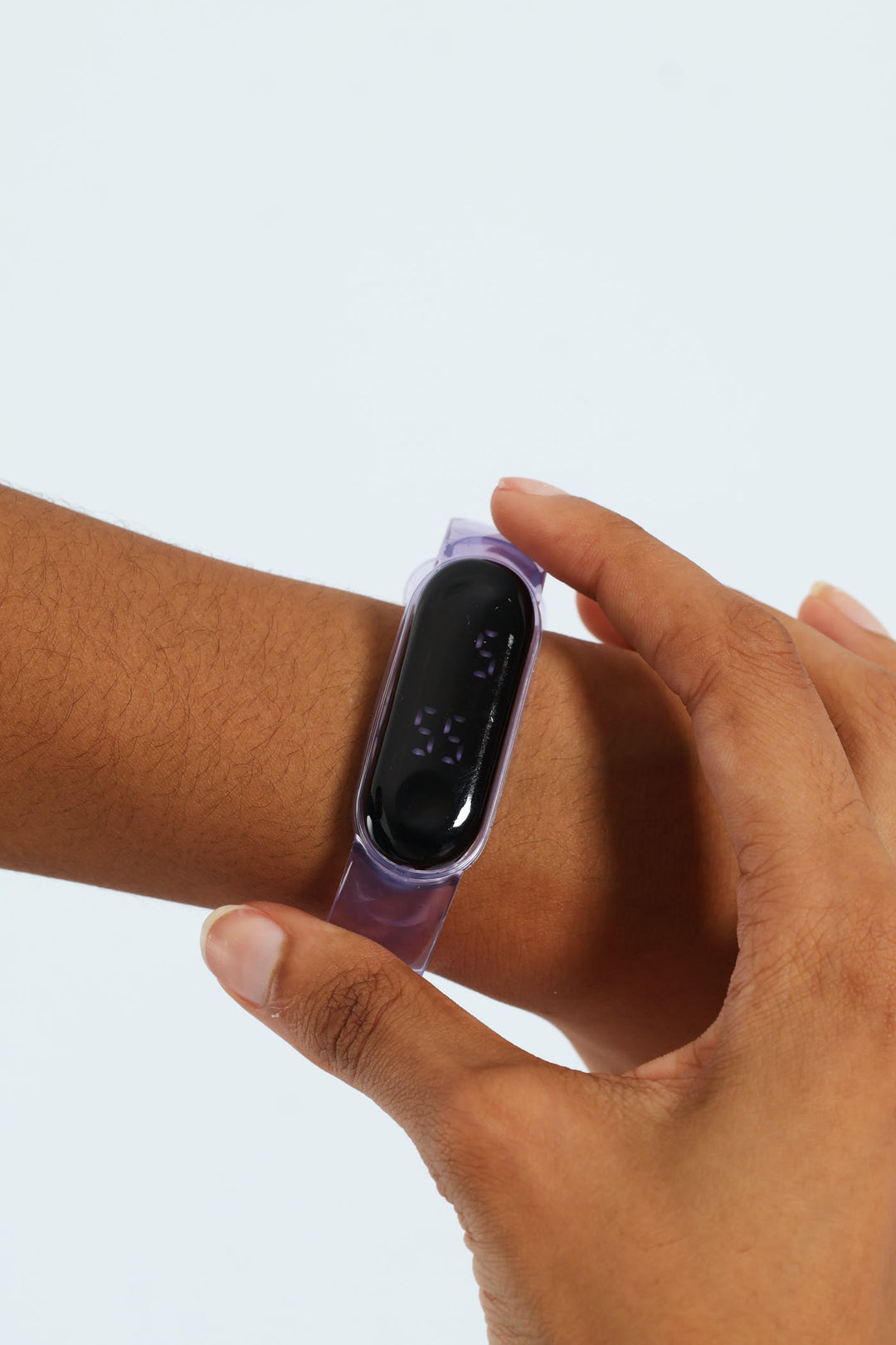 Pre-Girls Led Rectangle Watch - Lilac