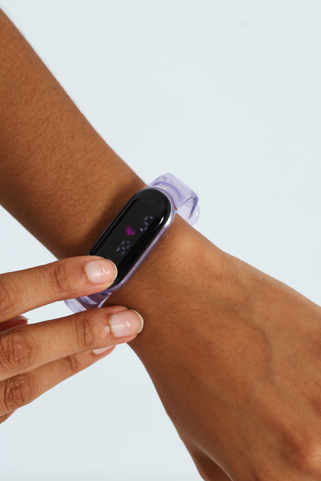 Pre-Girls Led Rectangle Watch - Lilac