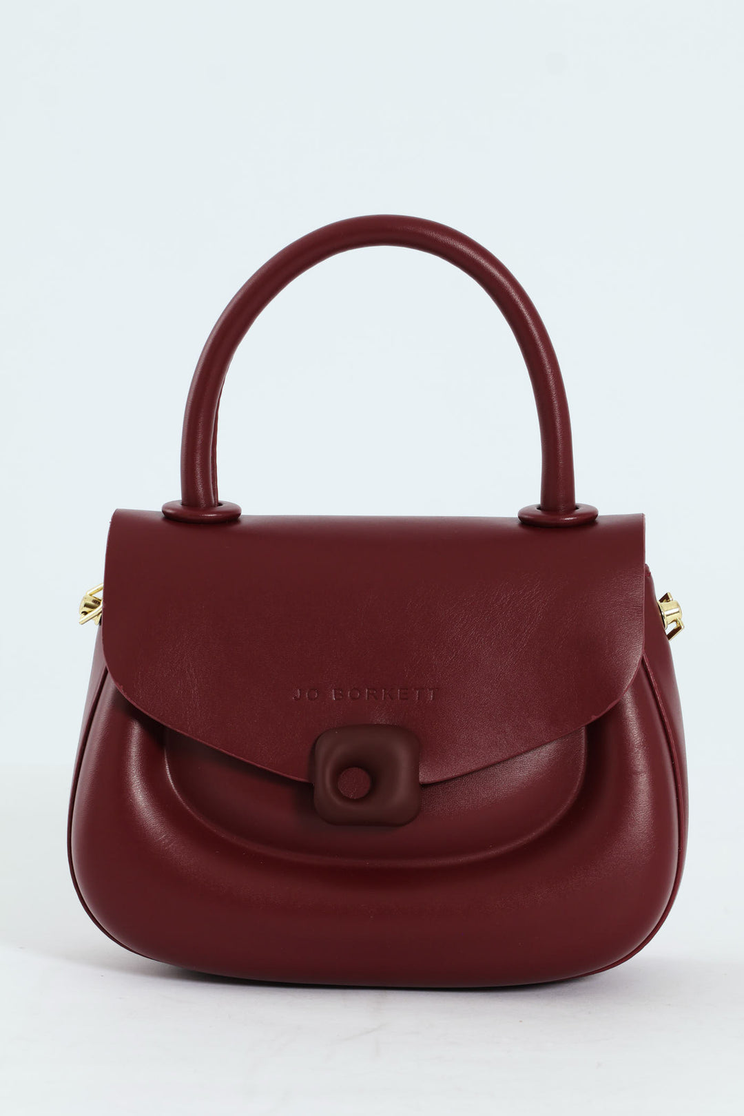 Florence Flap Bag With Top Handle - Burgundy