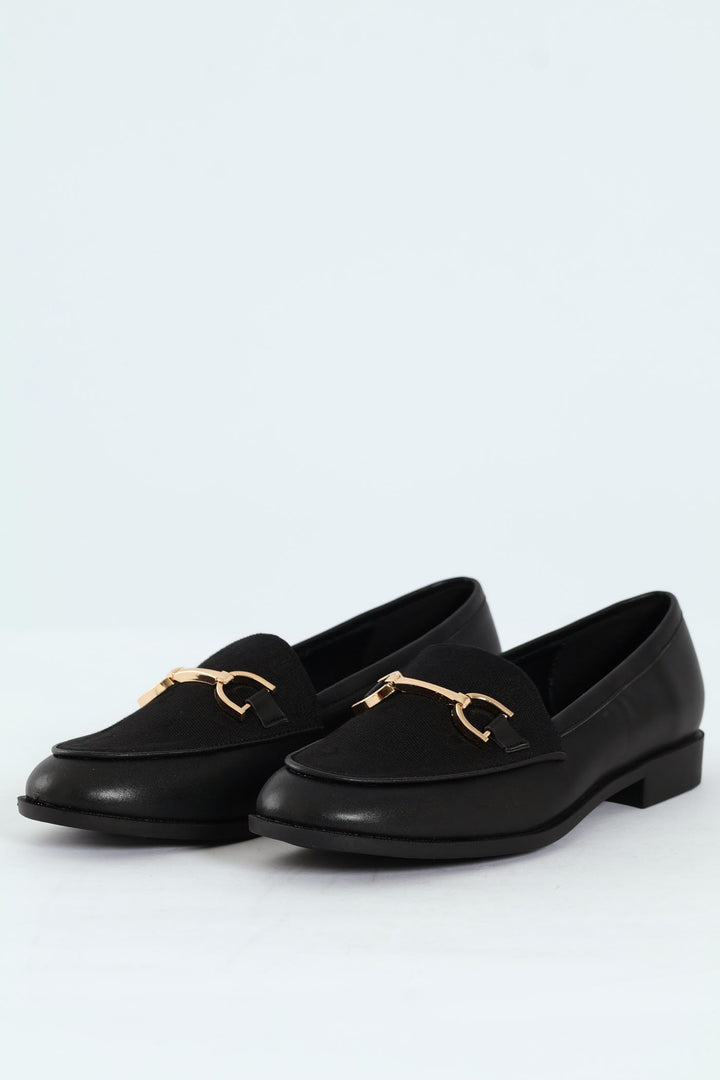 Jacquard Monogram Horsebit Loafer - Black