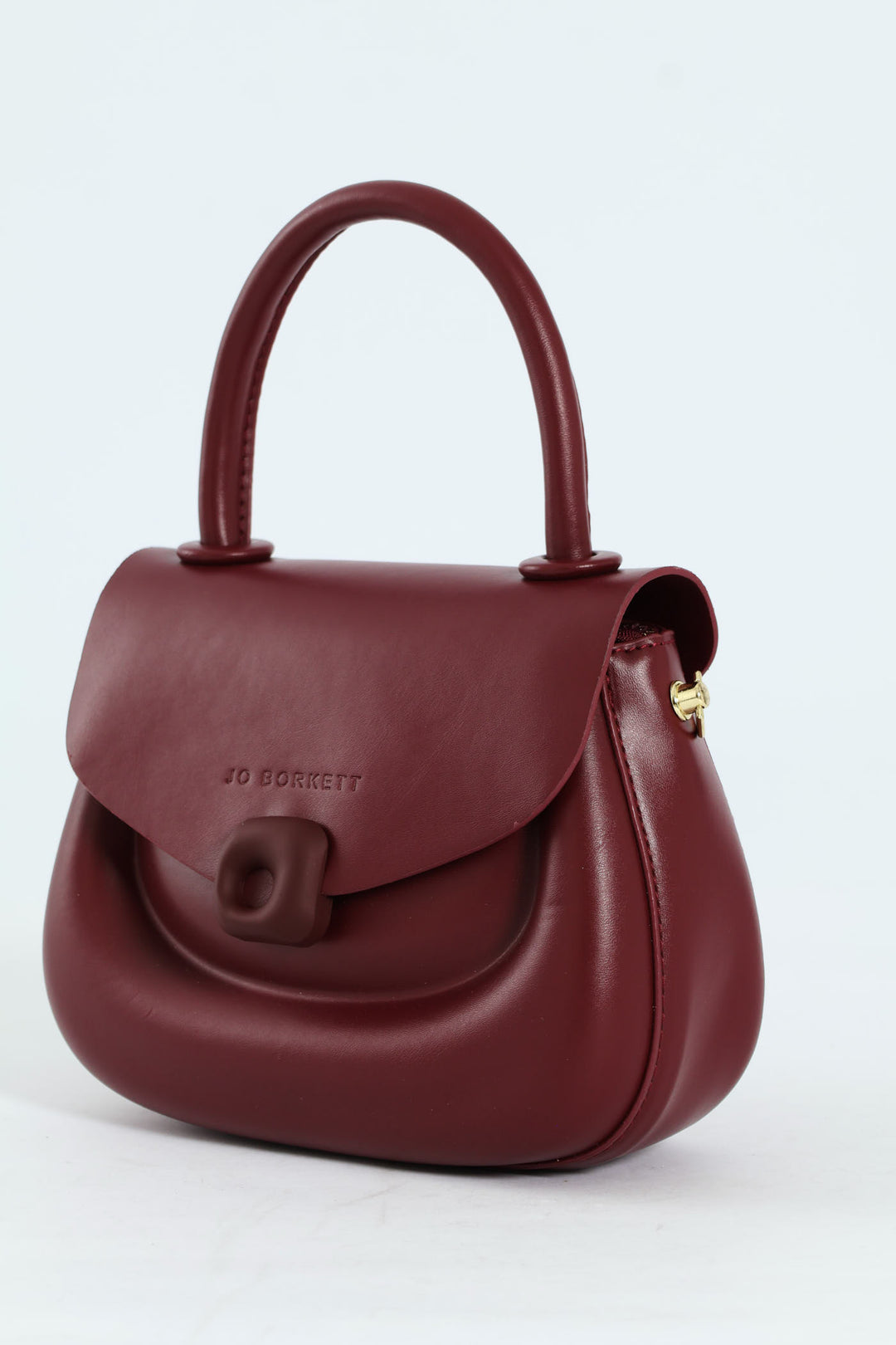 Florence Flap Bag With Top Handle - Burgundy