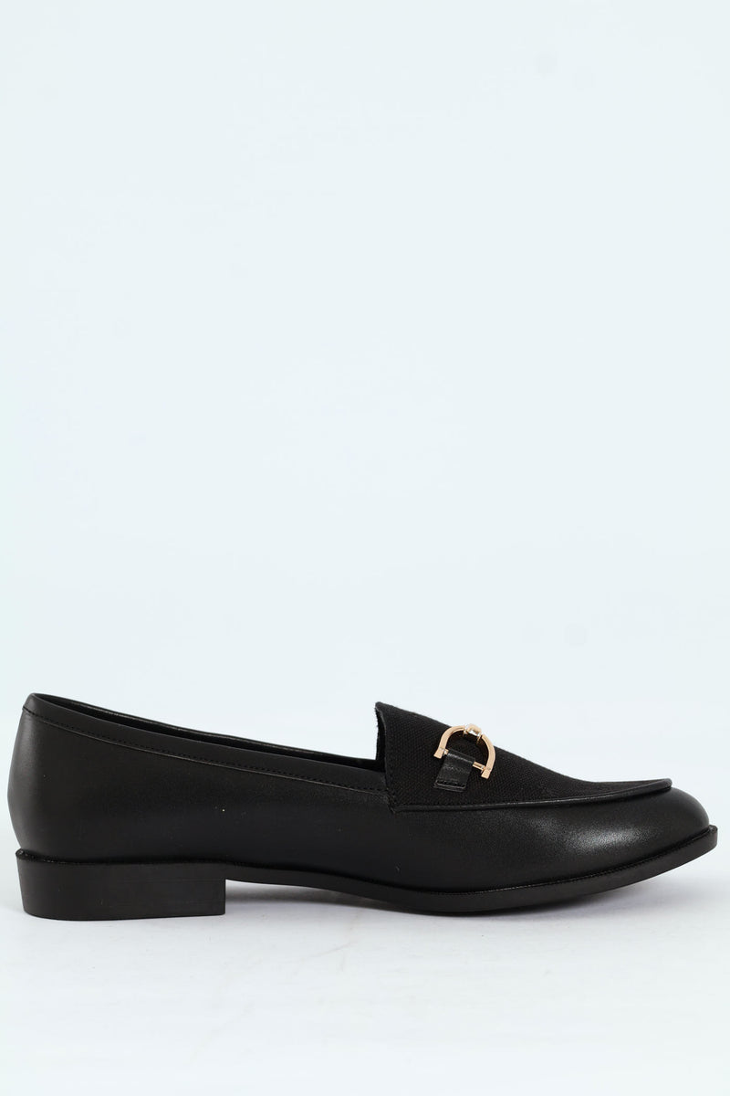 Jacquard Monogram Horsebit Loafer - Black