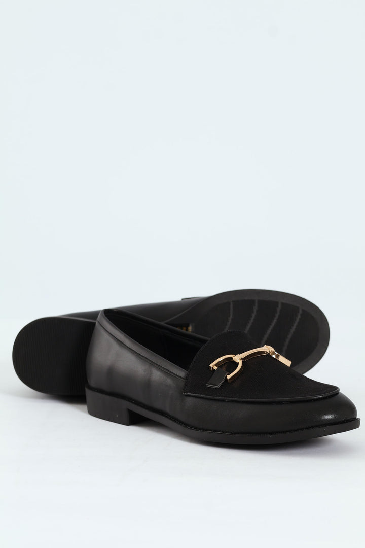 Jacquard Monogram Horsebit Loafer - Black