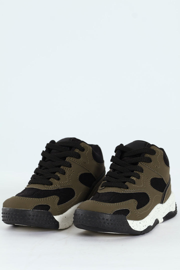 Boys High-Top Sneaker - Olive