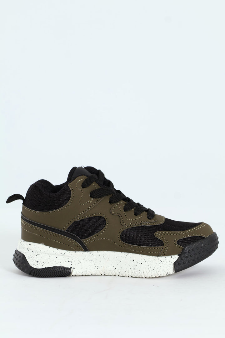 Boys High-Top Sneaker - Olive