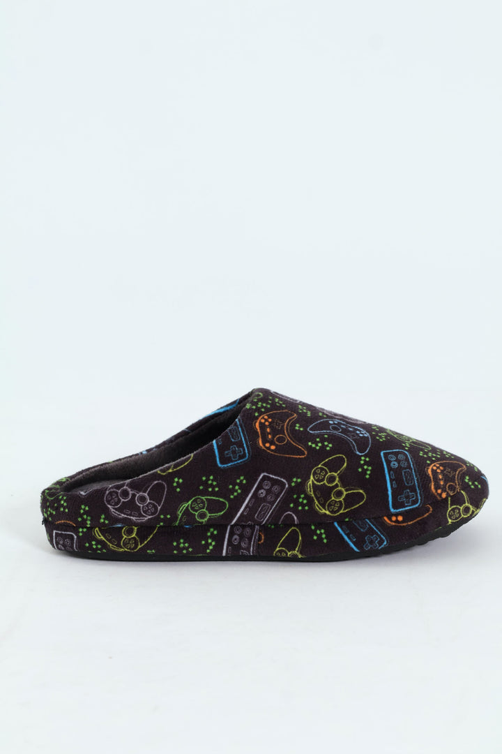 Boys Gaming Slipper - Black