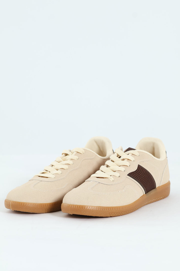 Contrast Sneaker - Stone
