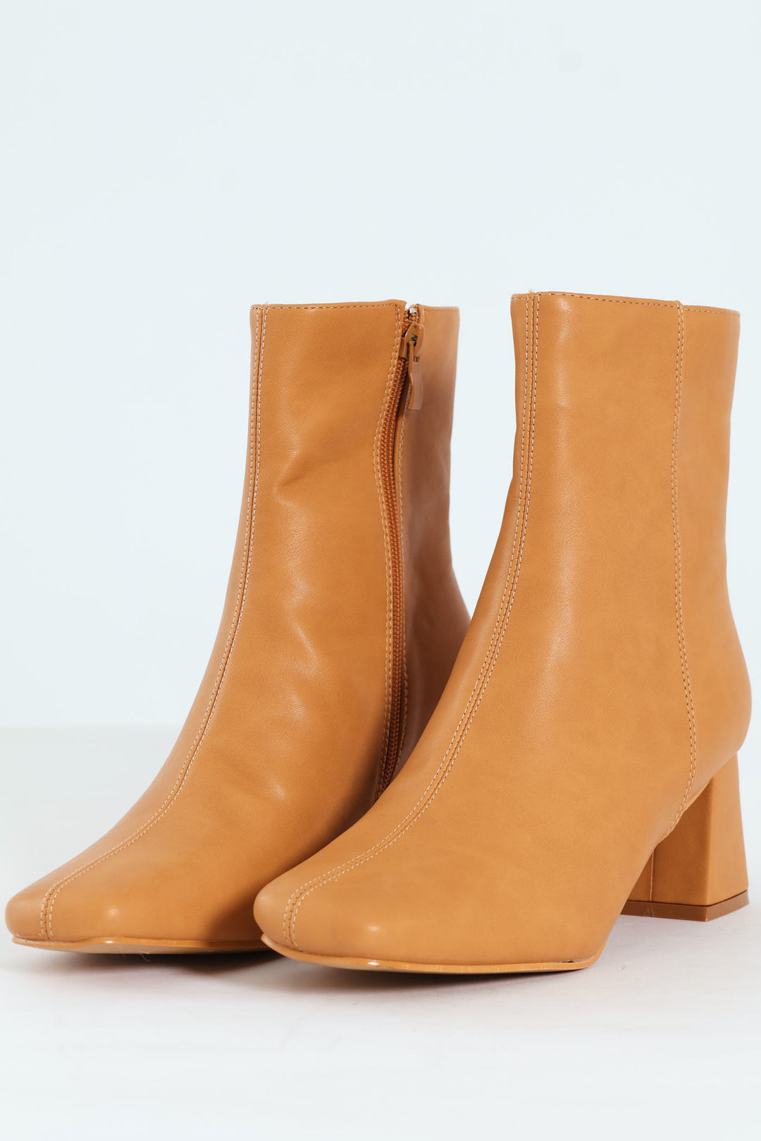 Square Toe Chelsea Boot - Beige