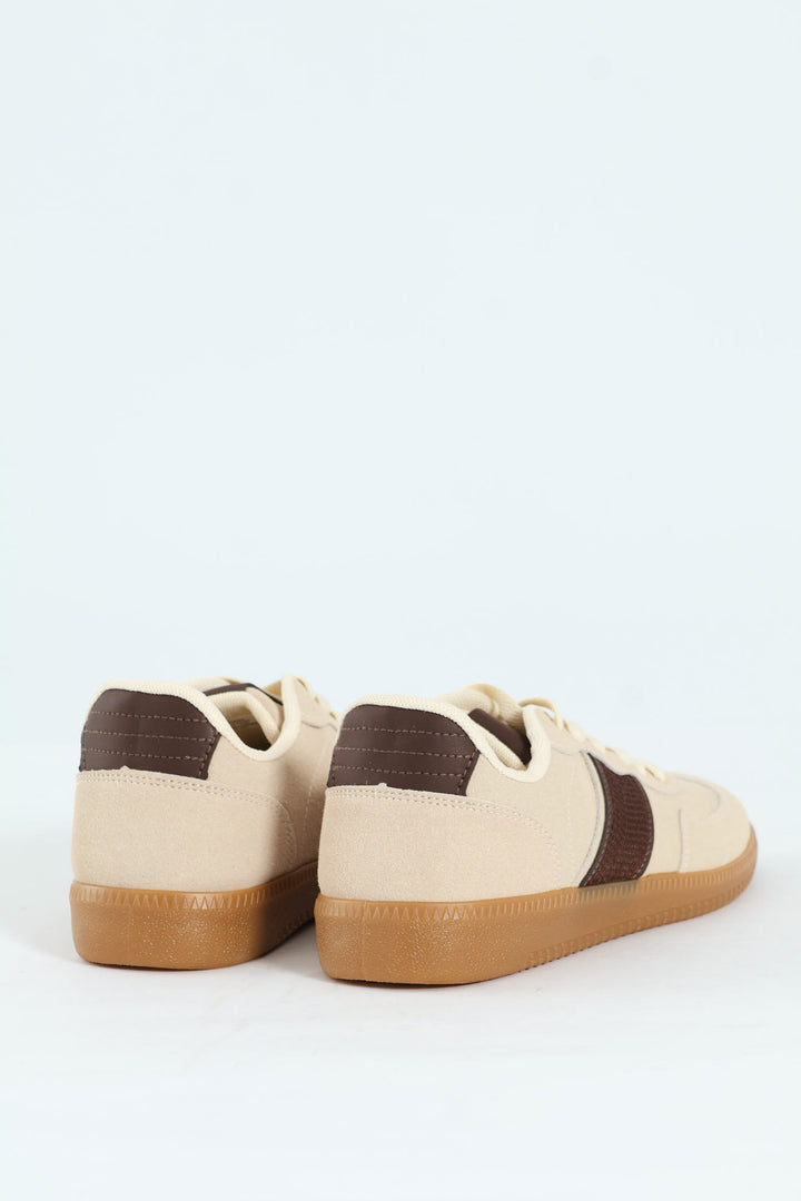 Contrast Sneaker - Stone