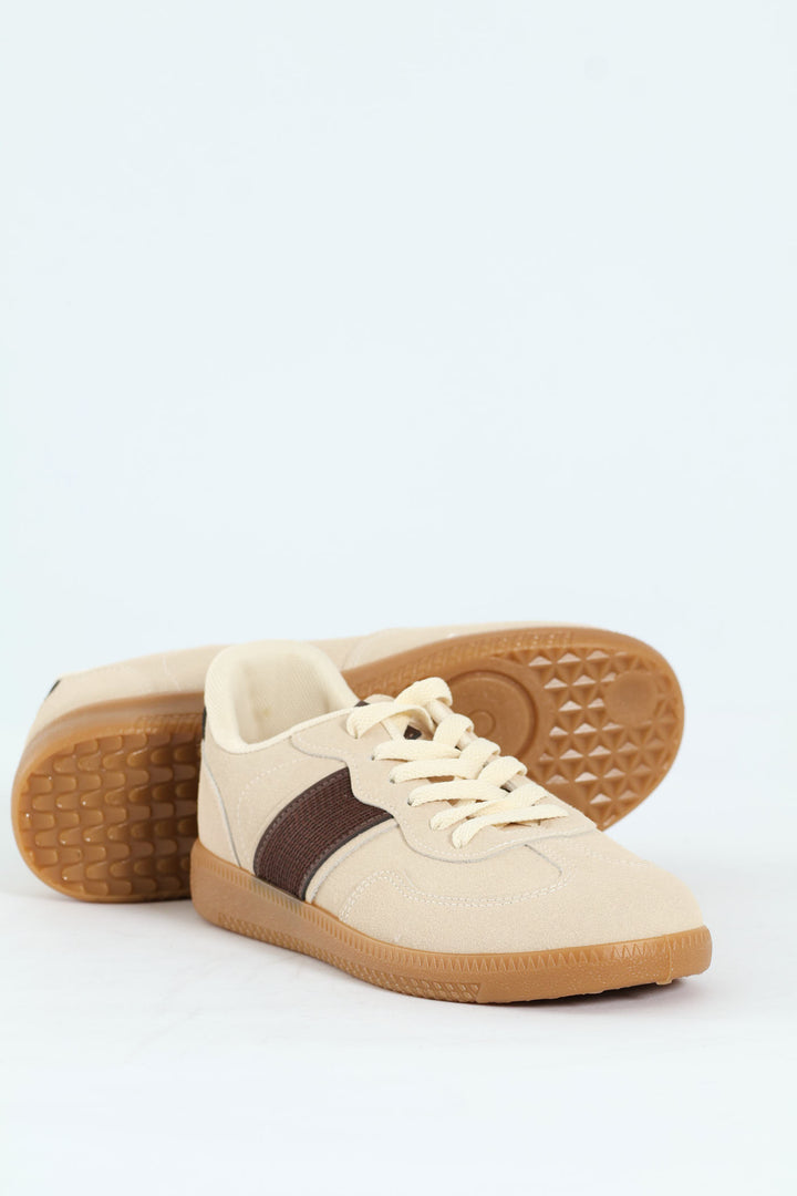 Contrast Sneaker - Stone