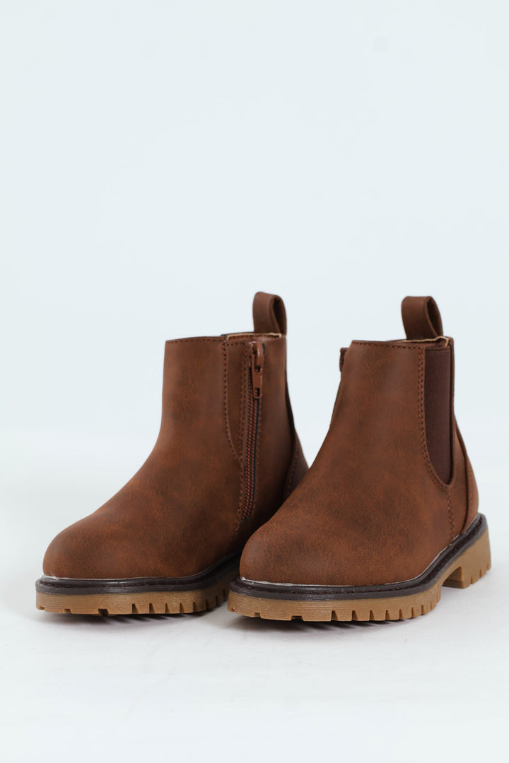 Pre-Boys Chelsea Boot - Brown