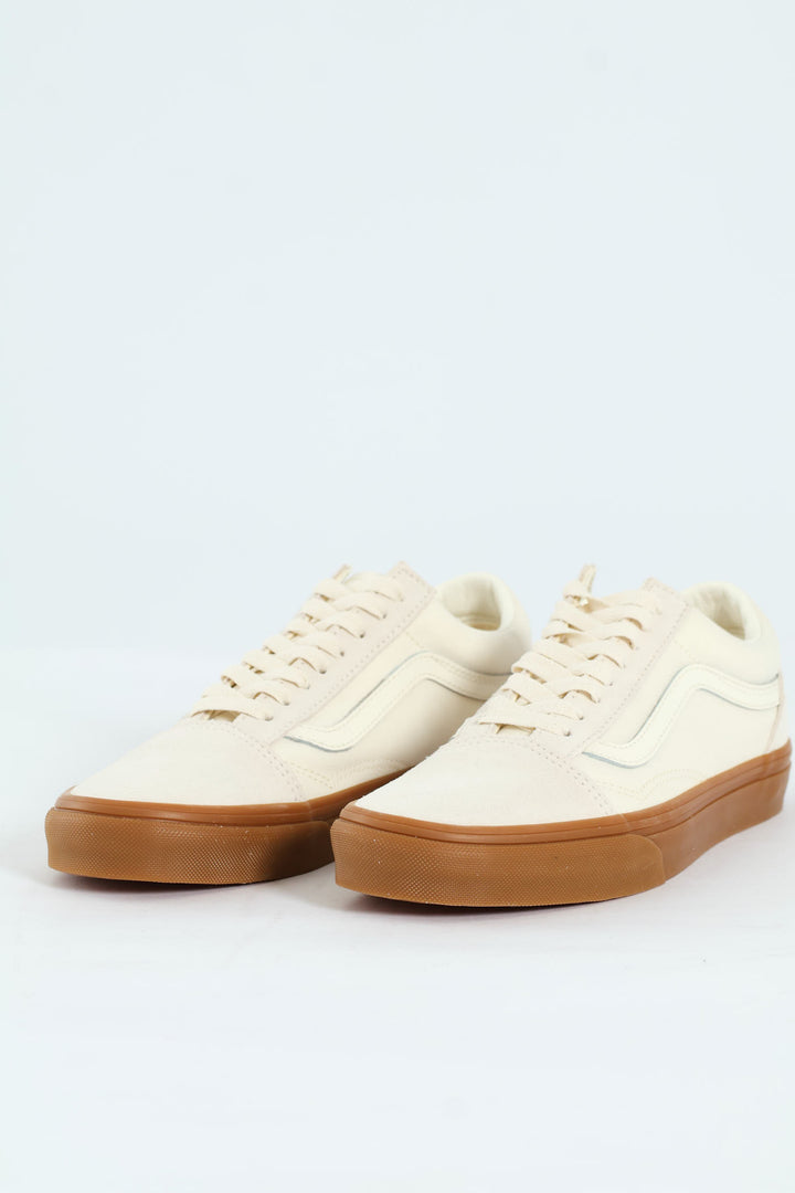 Old Skool Vulcanised Lace Up Sneaker With Gum Sole - Off White