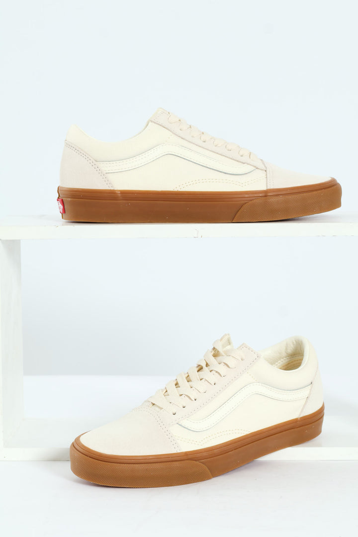 Old Skool Vulcanised Lace Up Sneaker With Gum Sole - Off White