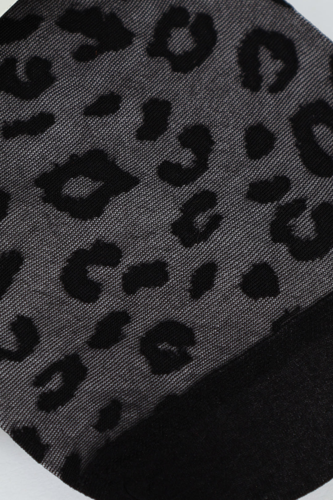 Animal Print Stocking - Black