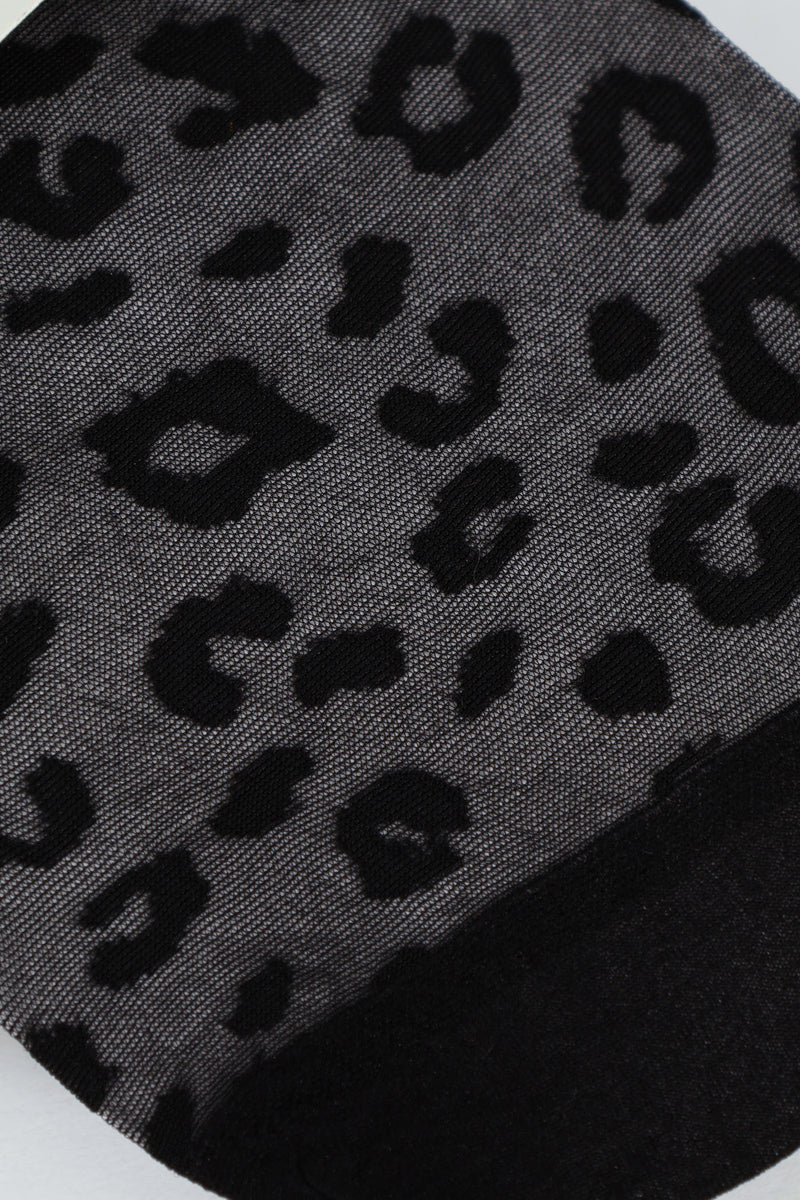 Animal Print Stocking - Black