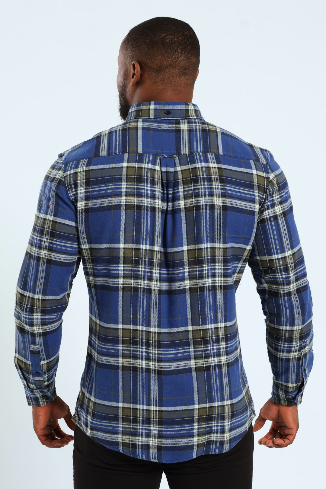 Long Sleeve Check Shirt - Blue/Fatigue