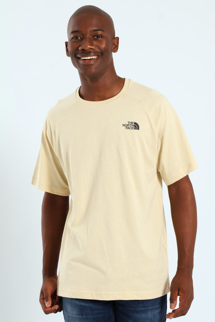 Short Sleeve North Faces Tee - Cream