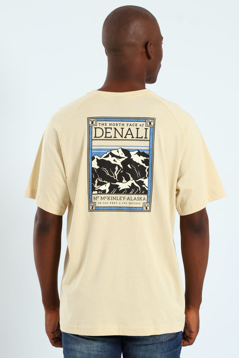 Short Sleeve North Faces Tee - Cream