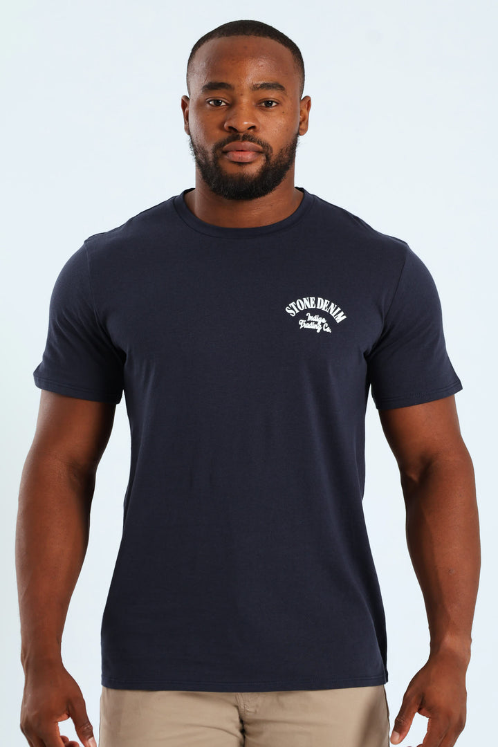 Indigo Trading Co. Front & Back Tee - Navy