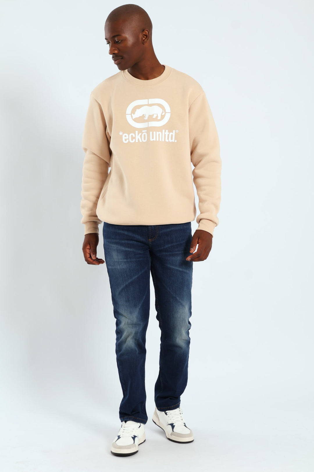 Rhino Chest Crew Top - Stone