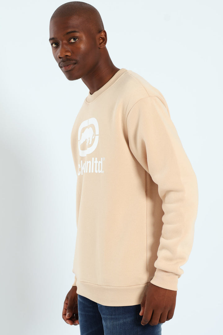 Rhino Chest Crew Top - Stone