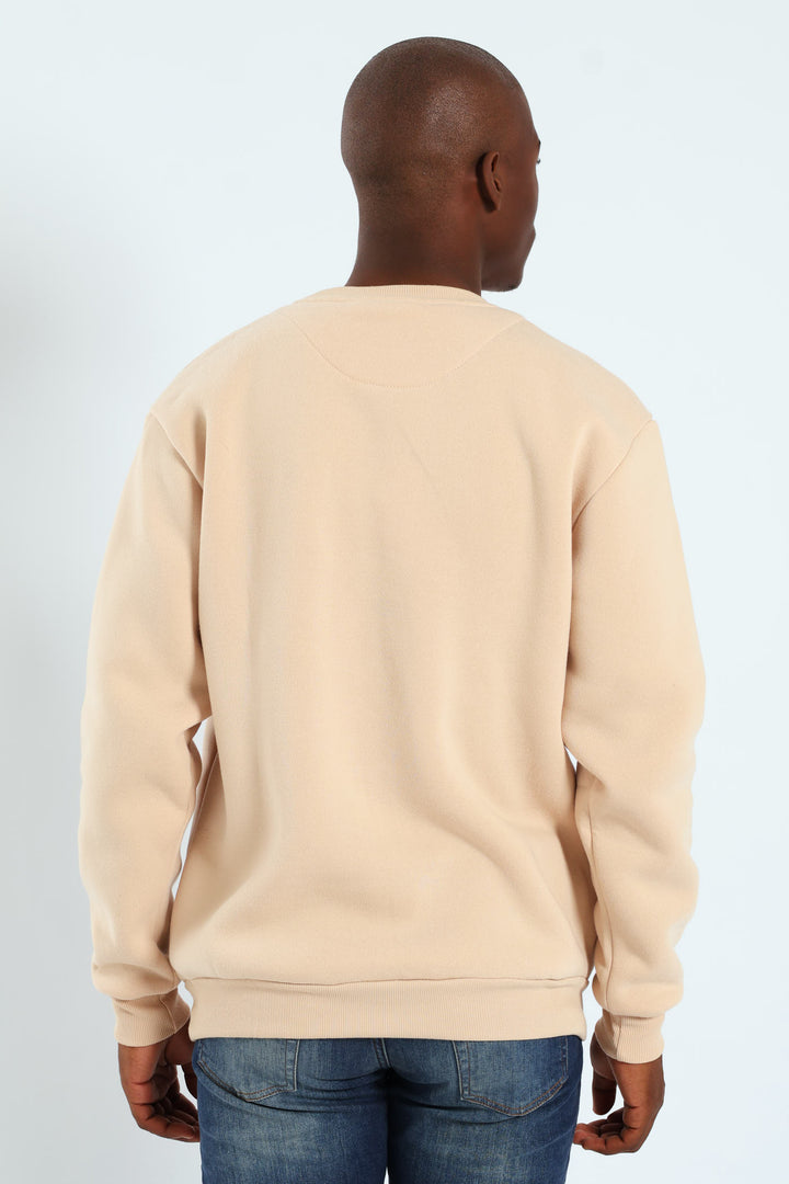 Rhino Chest Crew Top - Stone