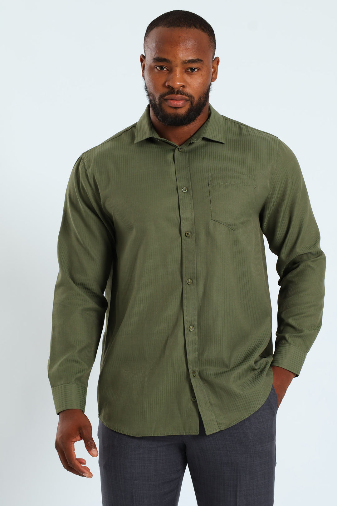 Dobby Shirt - Olive