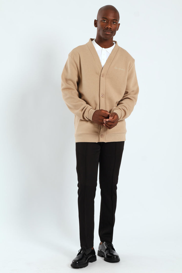 Fleece Cardigan - Taupe