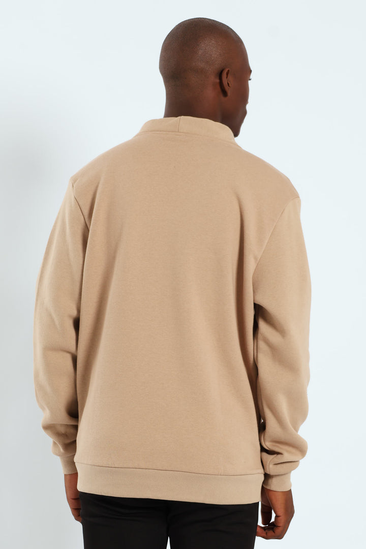 Fleece Cardigan - Taupe