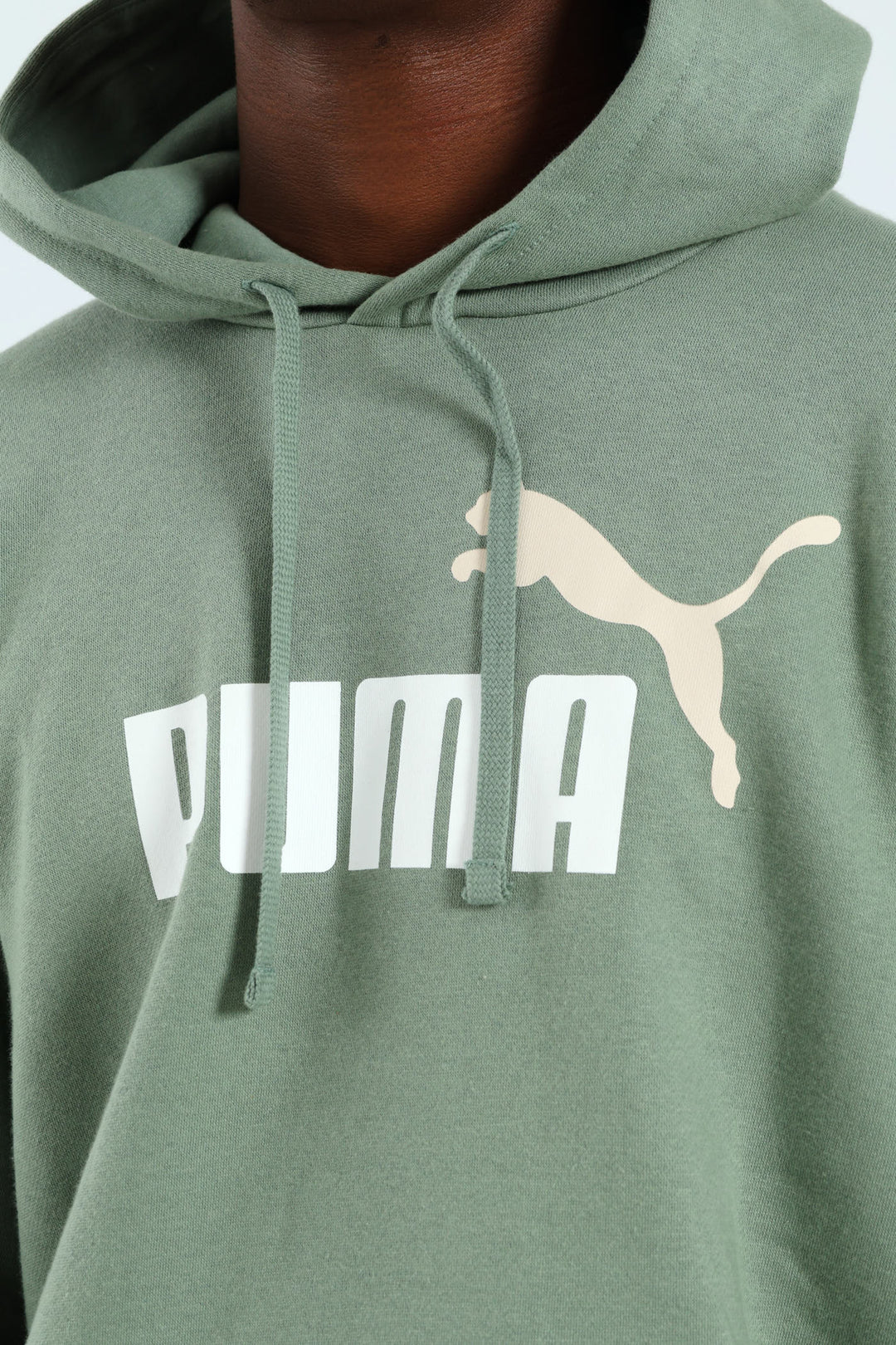 Essential 2 Colour Logo Hoodie - Sage