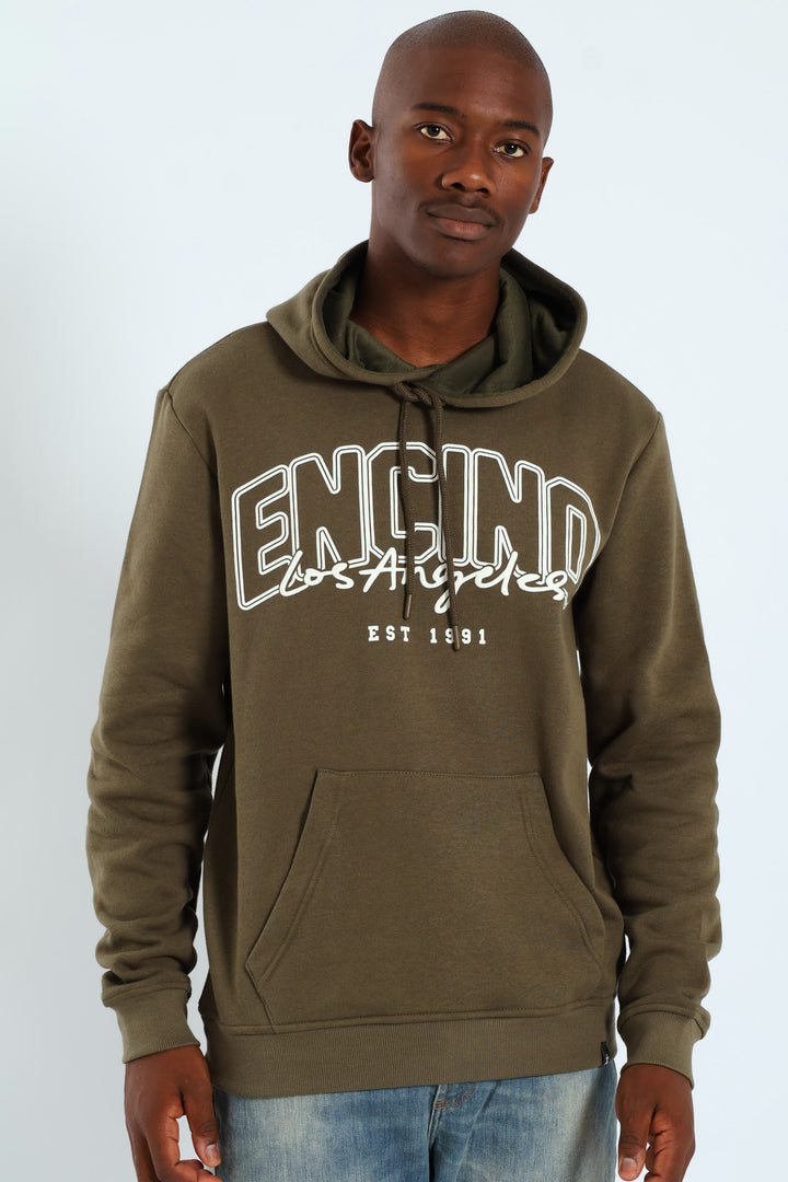 Sunset Palm Front & Back Hoody - Light Fatigue