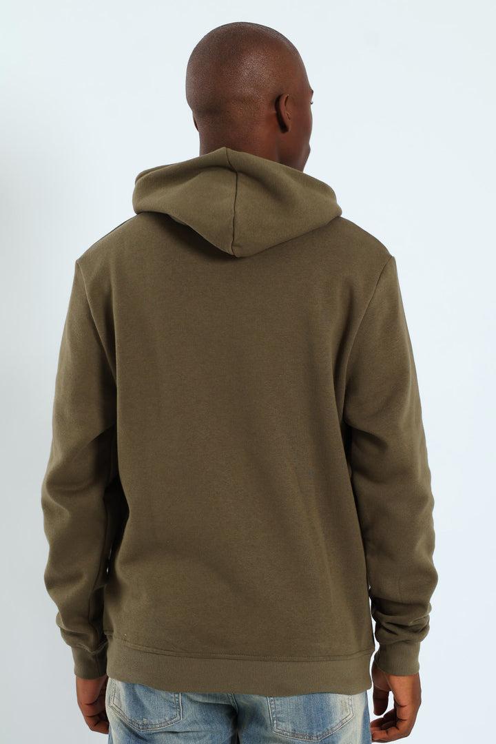 Sunset Palm Front & Back Hoody - Light Fatigue