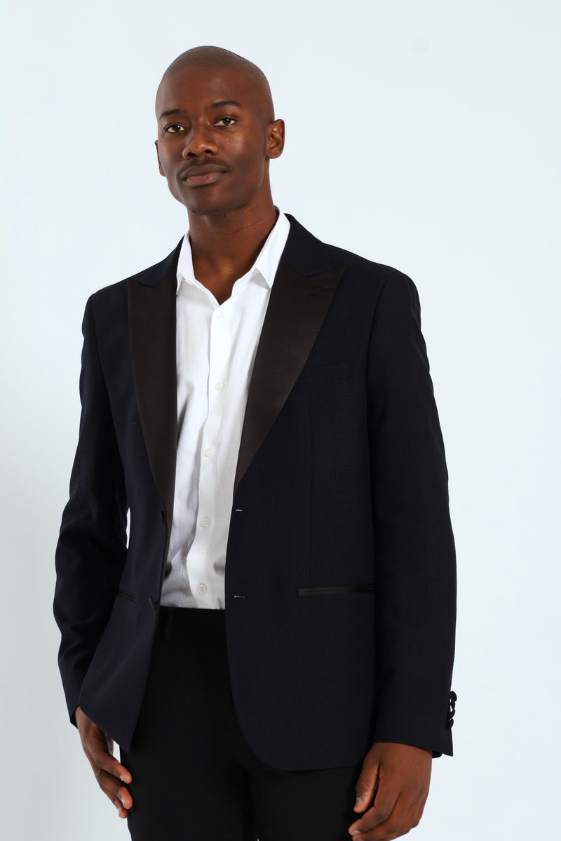 Textured Blazer - Black